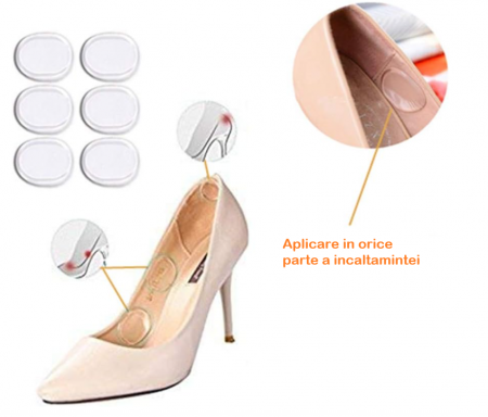 Suporturi ortopedice si orteze - Set 6 mini talonete, tip pernite din silicon, 2 cm