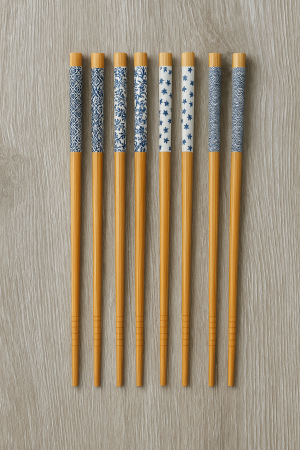 Bucatarie si servire - Set 8 betisoare chinezesti, chopsticks, din bambus, 23 cm
