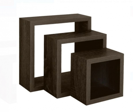 Set de 3 polite suspedate in forma de cub, wenge [4]
