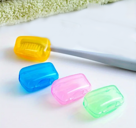 Organizare cosmetice si bijuterii - Set de 4 carcase periute, multicolor