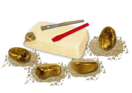 Jocuri si jucarii interactive - Set excavare roci din aur, + 3 ani