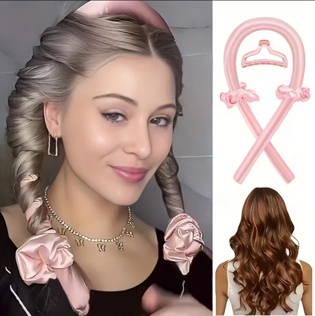 Ingrijire personala - Set ondulator fara caldura pentru bucle, clema si 2 elastice