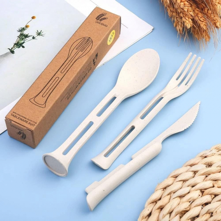 Set portabil 3 in 1, cutit, furculita si lingura [2]