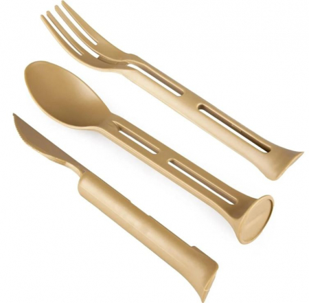 Bucatarie si servire - Set portabil 3 in 1, cutit, furculita si lingura