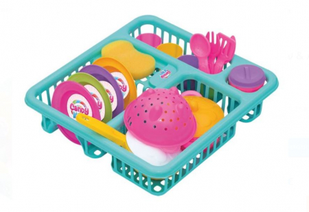 Jocuri si jucarii interactive - Set uscator de vase cu accesorii, 21 piese