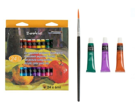 Jocuri si jucarii interactive - Set vopsele acrilice in tub, 24x6 ml