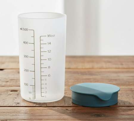 Shaker gradat cu capac,  din plastic, 500 ml, 15x9 cm [3]