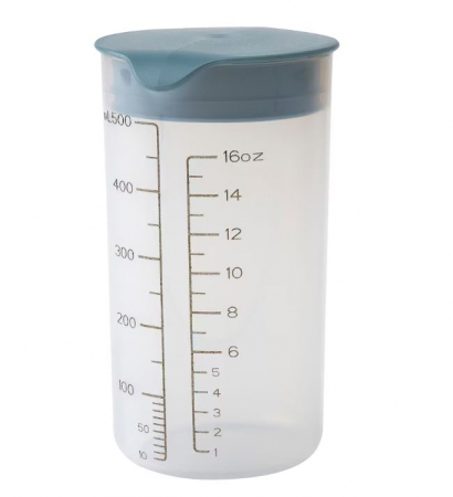 Bucatarie si servire - Shaker gradat cu capac,  din plastic, 500 ml, 15x9 cm