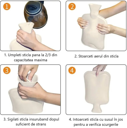 Perna pentru apa calda, din cauciuc, capacitate 1 Litru, 25x15 cm [2]