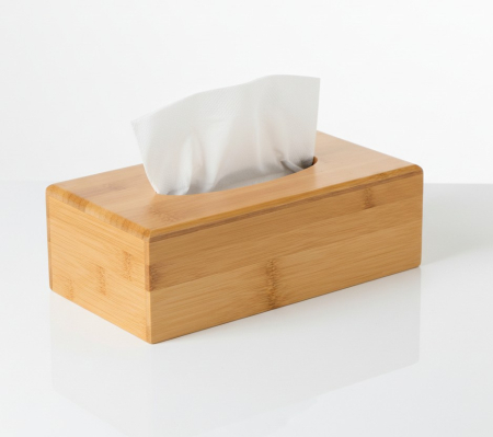 Home & Deco - Cutie decorativa din bambus, pentru servetele, 28x15x9 cm