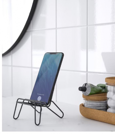 Promotii - Suport telefon mobil, din otel, negru, 12x10x10 cm
