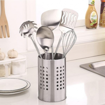 Bucatarie si servire - Suport ustensile bucatarie din inox, 18x12 cm