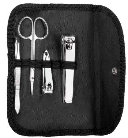 Ingrijire personala - Set trusa de manichiura cu etui, 4 accesorii