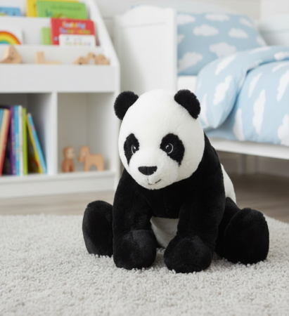 Jucarii copii & bebe - Ursulet panda de plus, moale si catifelat, 30 cm