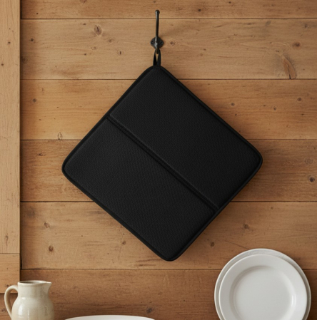 Uscator de vase din spuma poliuretanica, negru, 44x36 cm [4]