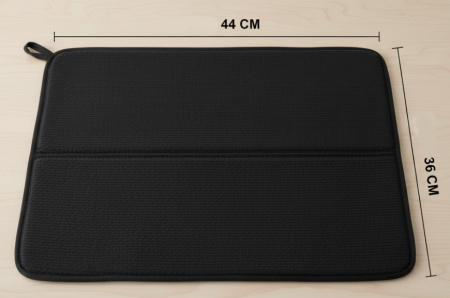 Uscator de vase din spuma poliuretanica, negru, 44x36 cm [3]