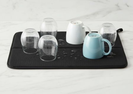 Uscator de vase din spuma poliuretanica, negru, 44x36 cm [2]