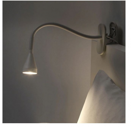 Veioza LED, cu clema, pentru birou, alba, 220 lumeni, 34 cm [2]