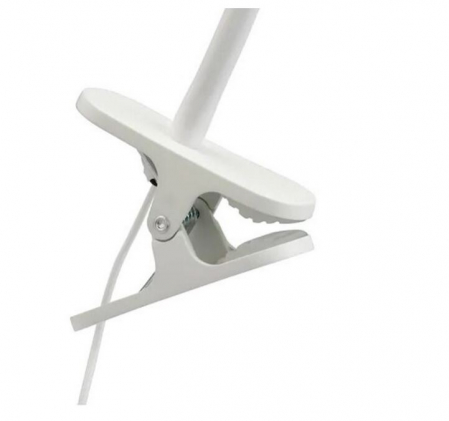 Veioza LED, cu clema, pentru birou, alba, 220 lumeni, 34 cm [1]