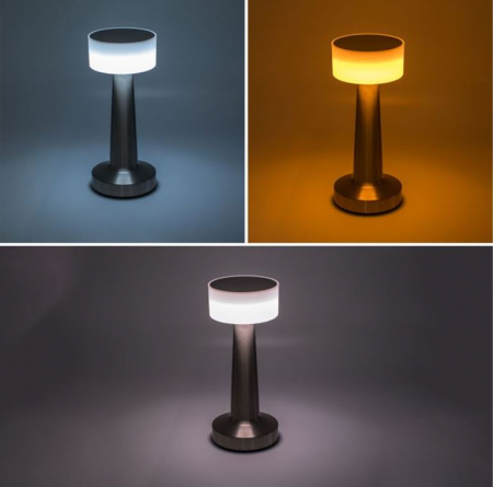 Veioza metalica cu USB, 3 nivele de lumina si functie touch, 21.5cm [2]
