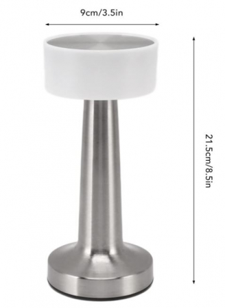 Veioze si felinare - Veioza metalica cu USB, 3 nivele de lumina si functie touch, 21.5cm