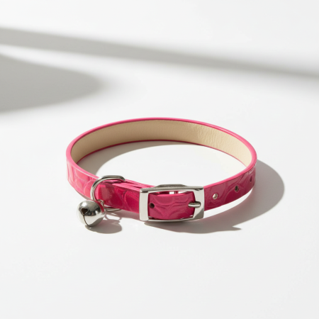 Zgarda rosie cu clopotel pentru pisici, 32x1 cm [1]