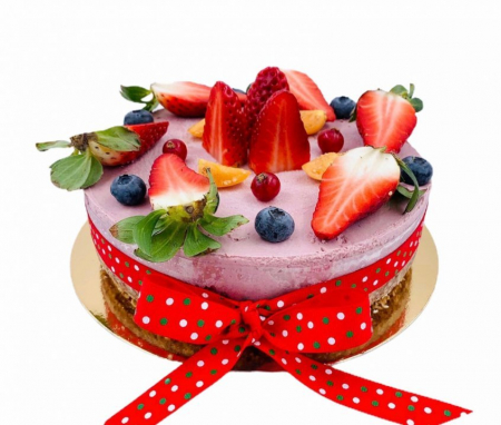 Torturi Raw vegane - Tort raw Strawberry