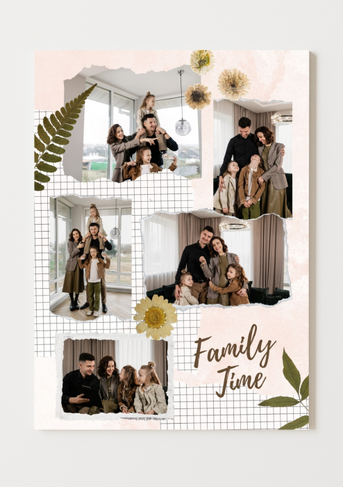 Tabloul Canvas Personalizat Colaj familie - Family Time [1]