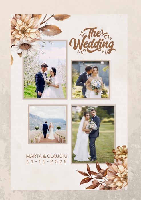 Tablouri personalizate canvas cupluri-nunta colaj M1 [2]