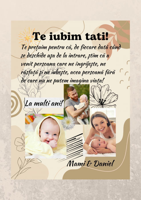 Tablouri personalizate canvas familie cu colaje M3 [2]