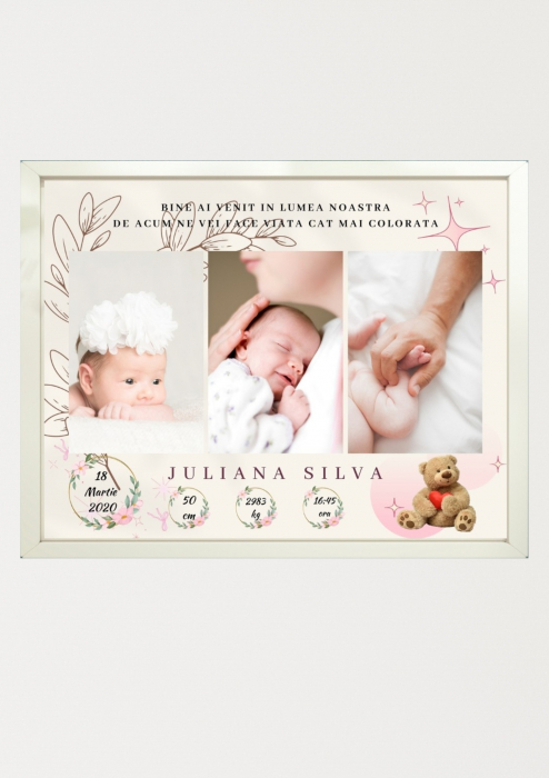 Tablouri personalizate cu rama cu bebelusi M1 [2]