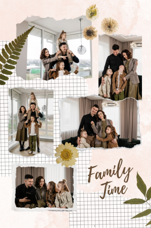 Tabloul Canvas Personalizat Colaj familie - Family Time [1]