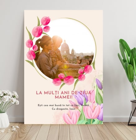 Tablouri personalizate canvas familie - Tabloul Canvas Personalizat pentru 1-8 Martie Model 2