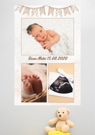 Produse - Tablouri personalizate canvas cu bebelusi colaj M1