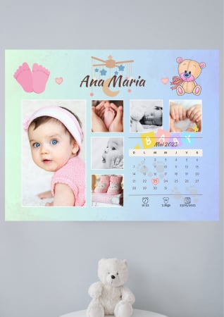 Produse - Tablouri personalizate canvas cu bebelusi colaj M2