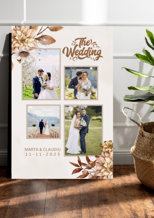 Produse - Tablouri personalizate canvas cupluri-nunta colaj M1