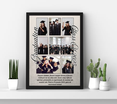 Tablouri personalizate cu rama pentru familie - Tablouri personalizate cu rama absolvire M1