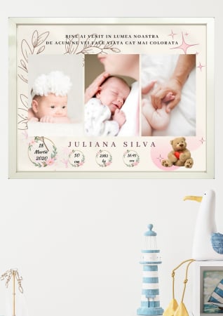 Tablouri personalizate cu rama cu bebelusi - Tablouri personalizate cu rama cu bebelusi M1