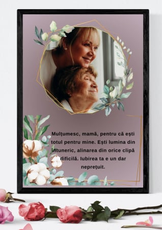 Tablouri personalizate cu rama pentru familie - Tablouri personalizate cu rama pentru 1-8 Martie  Model 1
