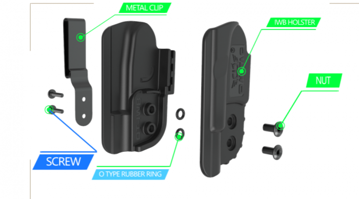 Toc IWB Glock 17, 19, 19x, 45,  22, 23, 31, 32 - ambidextru [7]