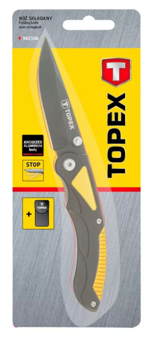 TOPEX Cuțit pliabil cu blocaj, lamă de 7 cm, lungime închis 105mm (98Z106) [2]