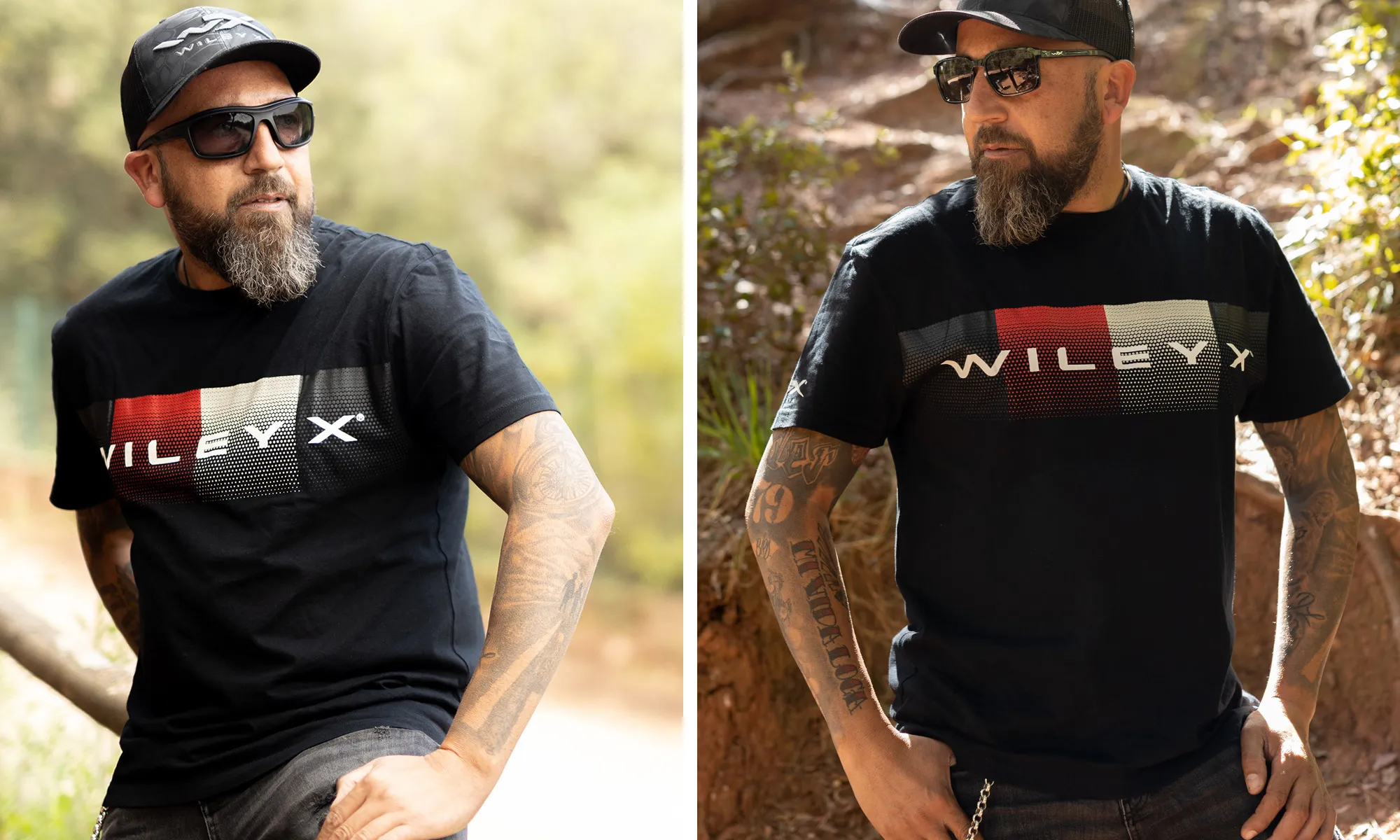 Tricou WX Core T-shirt Black Cotton - Dot Pattern w/ Wiley X [6]