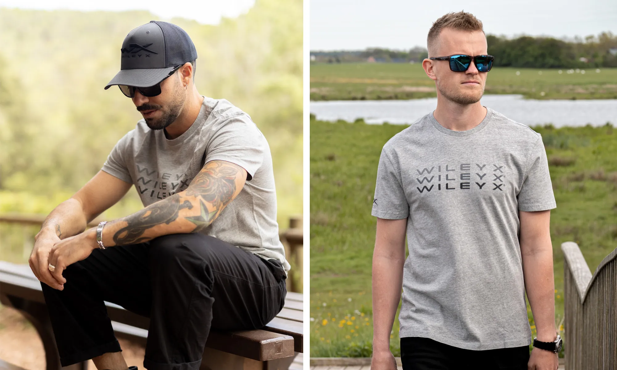 Tricou WX Core T-shirt Grey Melange w/ Wiley X Fade [5]