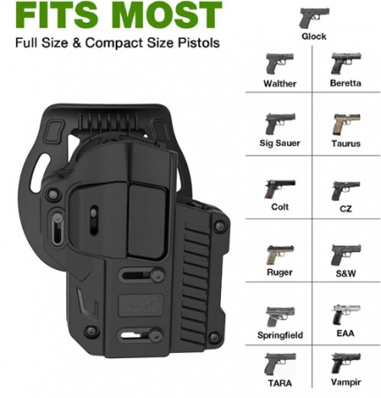 Glock - Toc Universal, Omitac, Retentie Level II - se potriveste la peste 200 pistoale