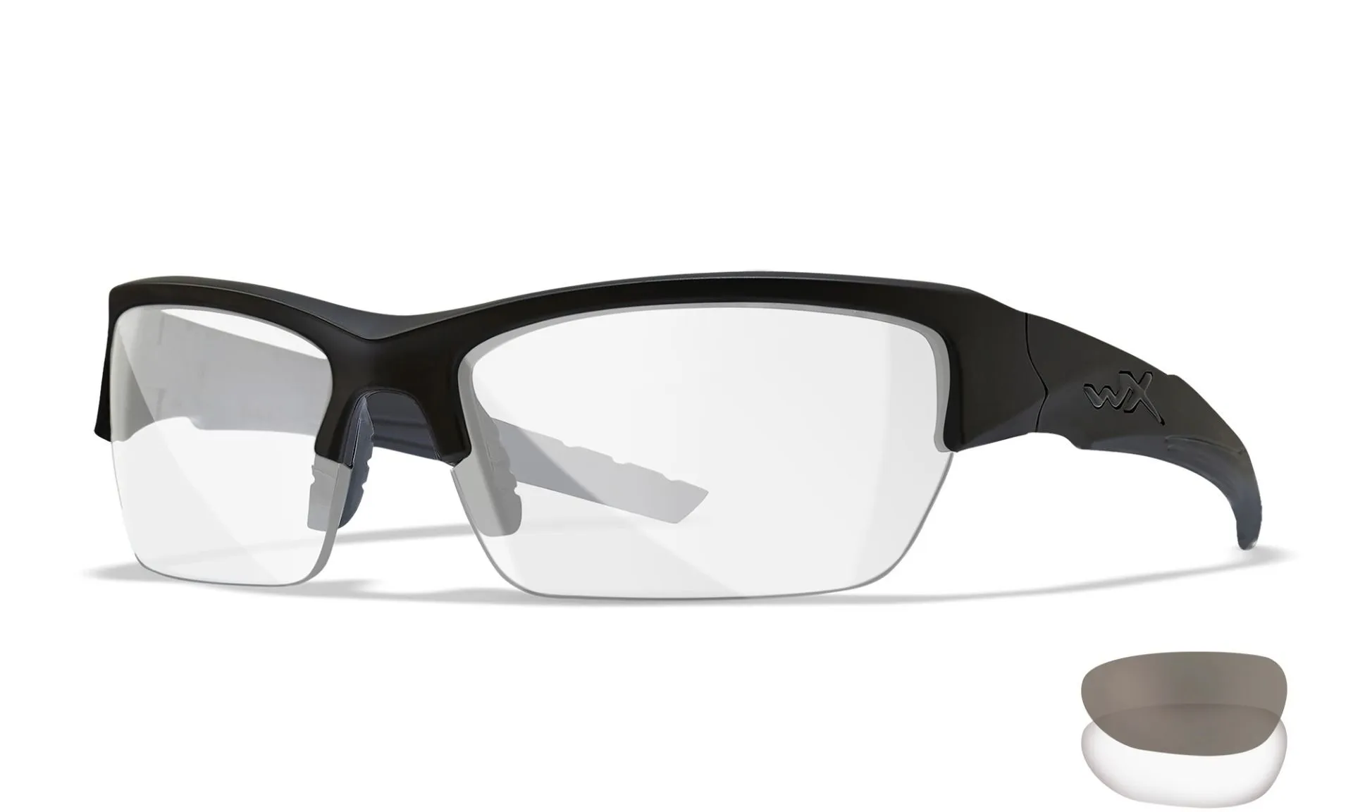 Îmbrăcăminte/Accesorii - OCHELARI DE PROTECȚIE WILEY X VALOR 2.5, NEGRI MAT, LENTILE GRI FUMURII SI ALB TRANSPARENT INTERSCHIMBABILE