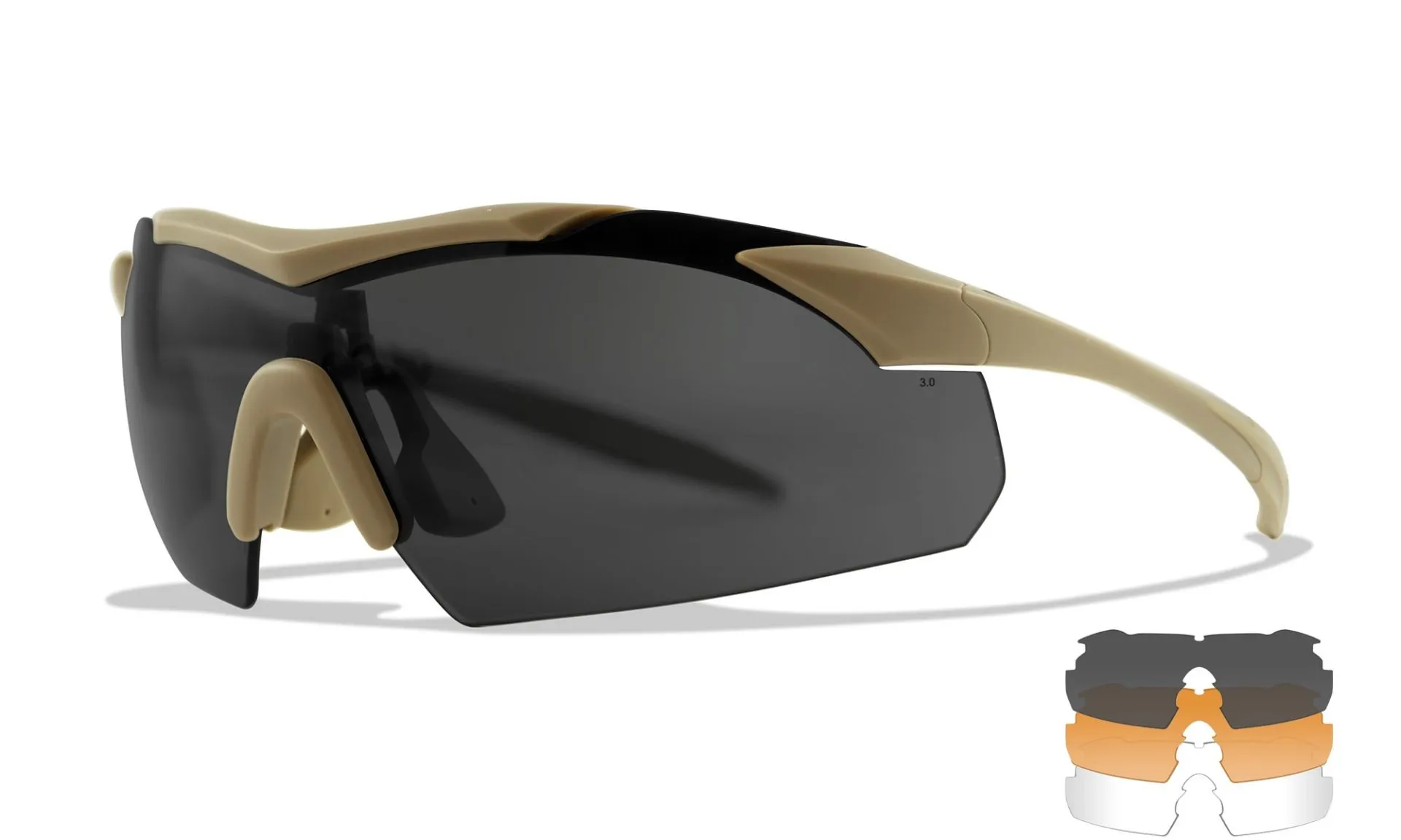 Îmbrăcăminte/Accesorii - OCHELARI DE PROTECTIE WX VAPOR 2.5 Lentile: Gri/Clear (transparent)/Light Rust, Cadrul (rame): Tan mat