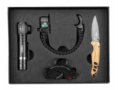 Set cadou de supraviețuire: cuțit, lanternă, brățară NEO TOOLS 63-033 [1]