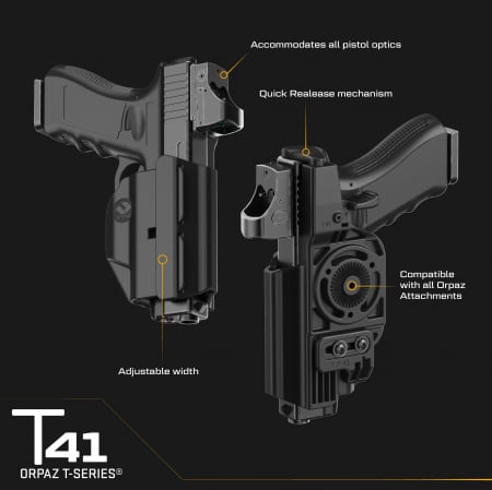 T41 Series Gun Holster Sights and Optics Compatible OWB Holster - MOLLE [2]