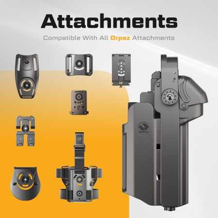 Toc T40X Pro pentru Pistol cu lanterna, OWB , Level II Retention - ORPAZ [7]