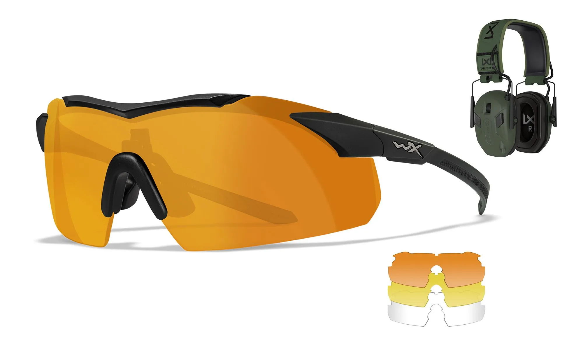 Îmbrăcăminte/Accesorii - WX VAPOR COMM - Kit pentru poligon (Ochelari + Casti active)